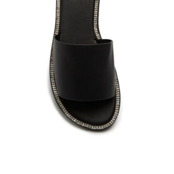 !! NEW !! Embellished Slide Sandals in Rose Gold Champagne - Picture 6 of 6